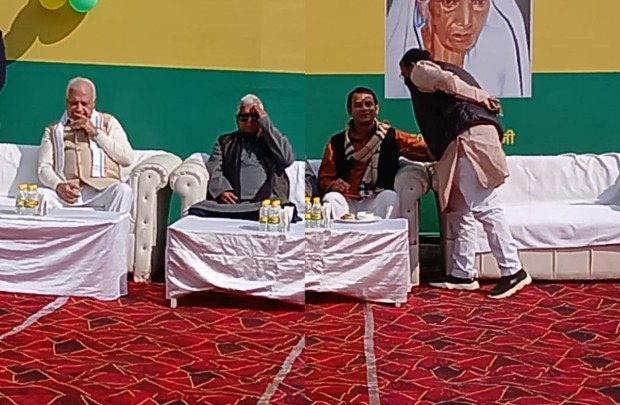 तेज प्रताप यादव के चूड़ा-दही भोज में पहुंचे लालू यादव, सियासी गलियारों में रिश्तों की सुलह पर चर्चा तेज