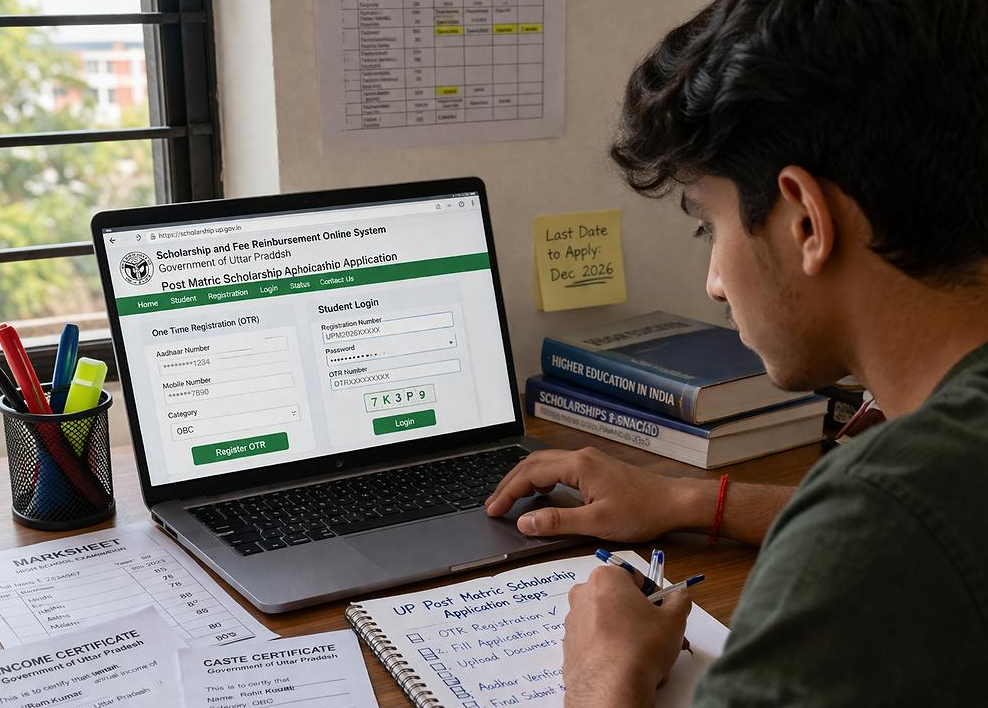 यूपी स्कॉलरशिप 2026-27: आवेदन से पहले सभी तैयारी करें पूरी, जानें किसे कब तक करना है अप्लाई 1 यूपी स्कॉलरशिप 2026-27 के लिए जरूरी दस्तावेजों की जानकारी लेते विद्यार्थी