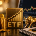 सोने के बिस्कुट और गोल्ड ETF में निवेश को दर्शाती तस्वीर